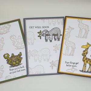Get well soon animal card