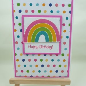 Pink Rainbow Birthday Card