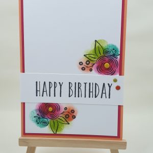 Orange & Pink Birthday Card
