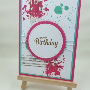 Pink grunge Birthday Card