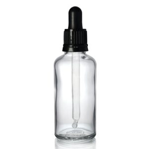 50ml Clear Glass Dropper Bottle