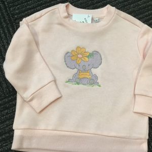 Pale pink jumper with embroidered Koala