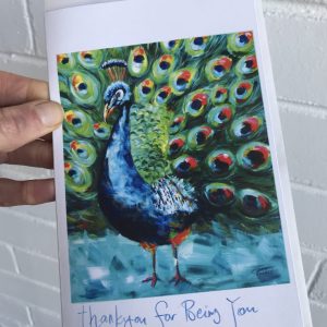 Greeting Card - Peacock 'Thank you for Being You'