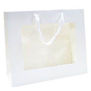 Large White Gift Bag with Window