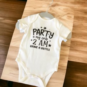 Party In My Crib 2am Long Sleeve Bodysuit