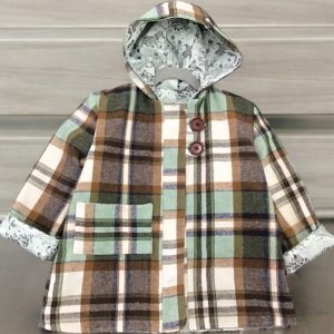 Brown and Green Children's Coat