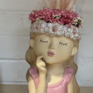 Dried Flower Arrangement in large Bonnie Girl Flower Planter