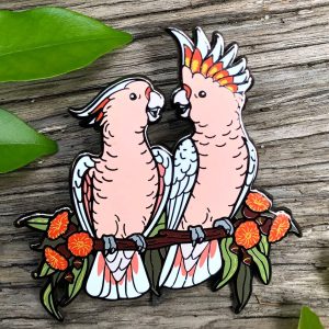 Major Mitchell's Cockatoo Pair - Enamel Pin