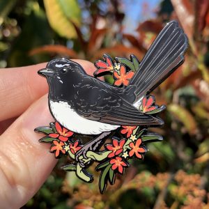 Willie Wagtail Enamel Pin