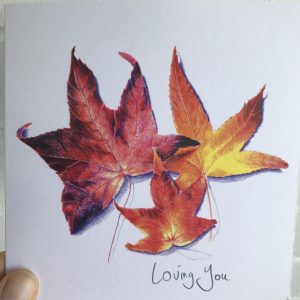 Greeting Card - Maple Leaves 'Loving You'