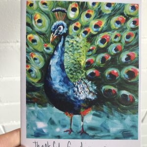Greeting Card Peacock - 'Thankful for who you are'