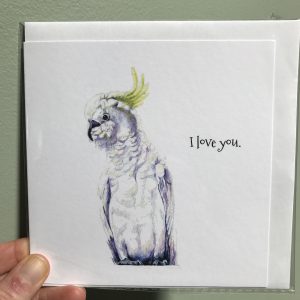 Greeting Card - Cockatoo 'I love you'