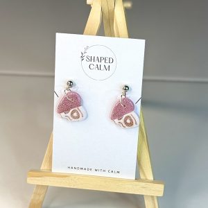 Polymer Clay Half Heart Half Skull Earrings