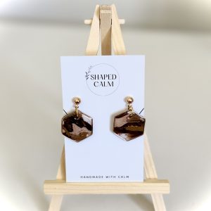 Polymer Clay Hexagon Earrings