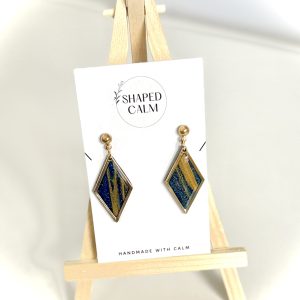 Polymer Clay Geometric Diamond Earrings