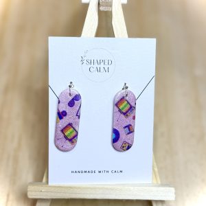 Handmade Retro Glitter Earrings
