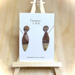 Handmade Wood-Inspired Earrings