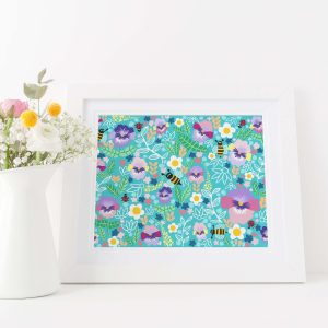 Field of Pansies - Fine Art Giclée Print (A3)