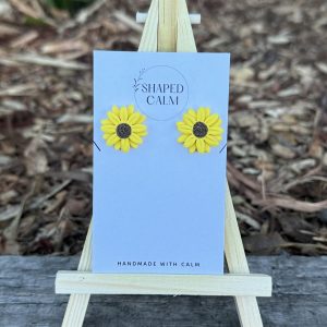 Handmade Sunflower stud earrings