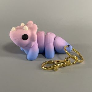 Triceratops Keychain