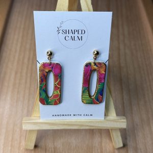 Tropical Colourful print handmade earrings