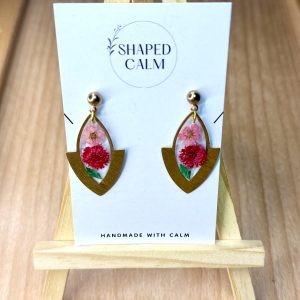 Dry floral earrings