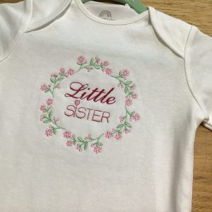 Flower Little Sister Long Sleeve Bodysuit