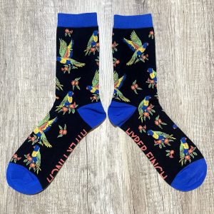 Rainbow Lorikeet Socks (Black)