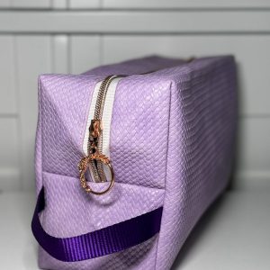 Lavender boxy zipper pouch