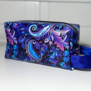 Paisley boxy zipper pouch