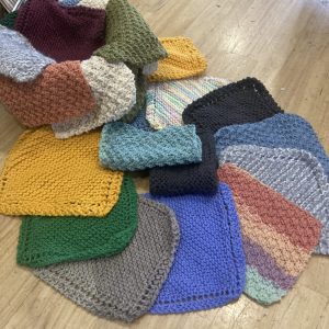 Wash Cloths assorted colours, acrylic and cotton