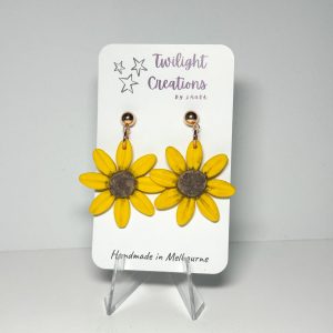 Handcrafted Sunflower dangles