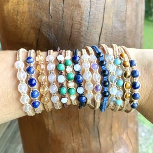 Handmade Macrame Crystal Bracelets