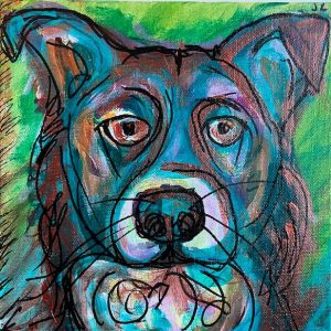 dog pet portrait 3 - 8X8