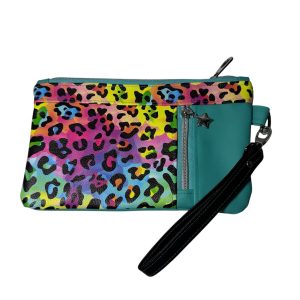 Leopard zippy clutch