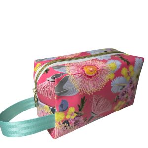 Floral print boxy zipper pouch
