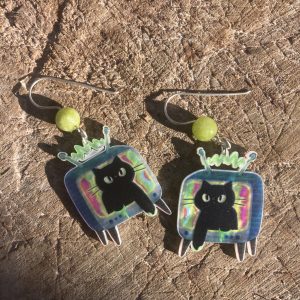 tv cat earrings