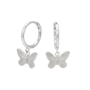 Butterfly Hoops - Sterling Silver
