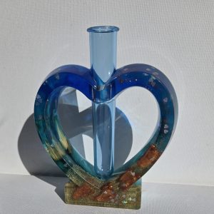 Propagation Vase - Blue /Footprints/ Cream Rose