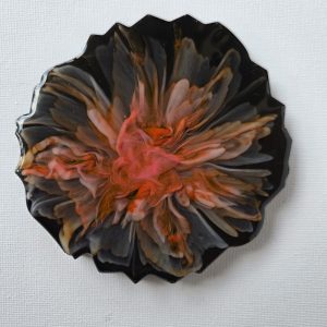 Resin Coaster - Coral Floral Bloom