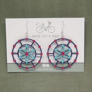 Sundial Earrings (Chefchaouen/Silver)