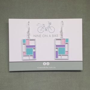 Neo-Mondrian Earrings (Lisbon/Silver)