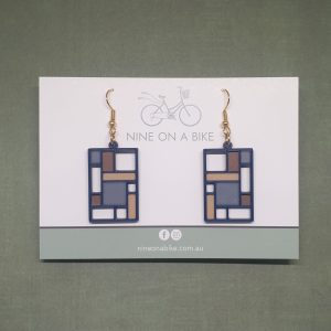 Neo-Mondrian Earrings (Bolsena/Gold)