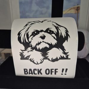 Car Sticker - Dog "Back off"