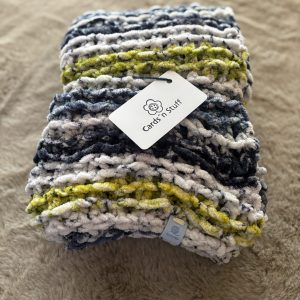 Super soft blue striped blanket