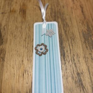 White/blue large bookmark