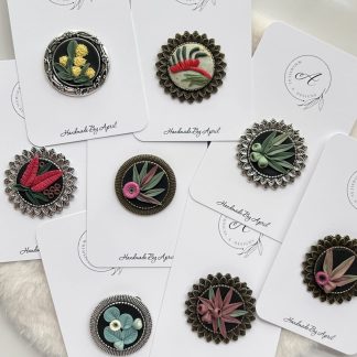 Australian Native Flora Brooches - Hand Sculpted