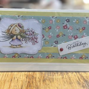 Birthday card-animal with flowers