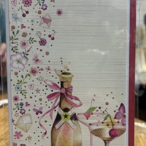 Champagne bottle card