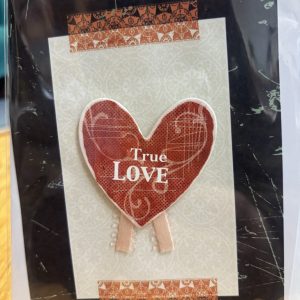 True love red heart card